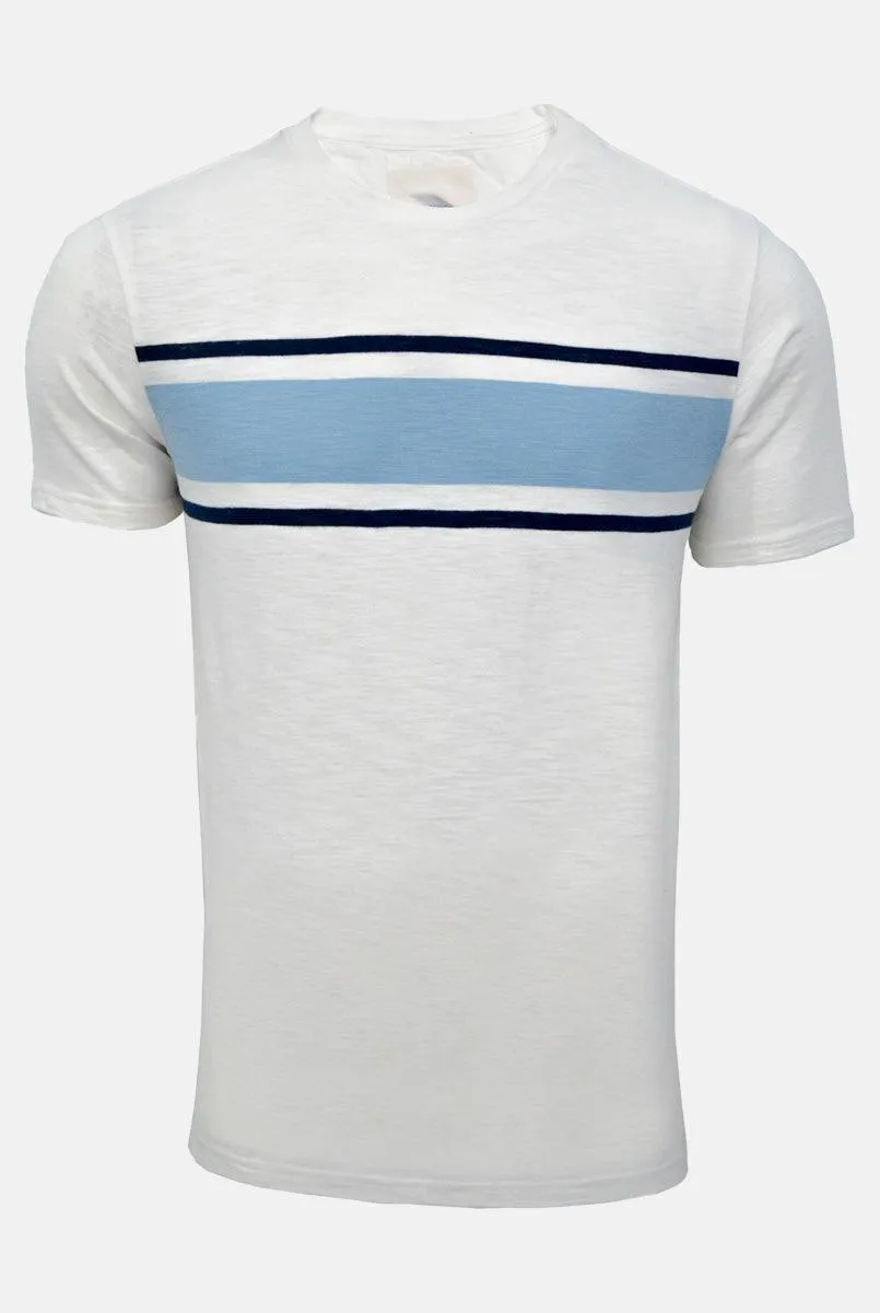 White Round Neck T-shirt For Men