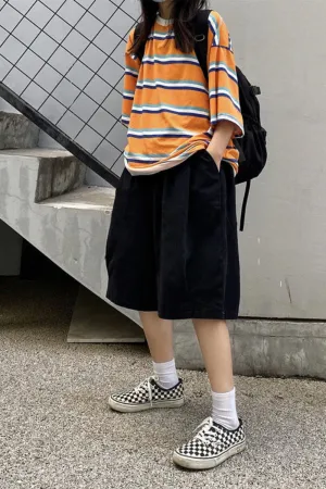 Wide Leg Knee Length Shorts Pants