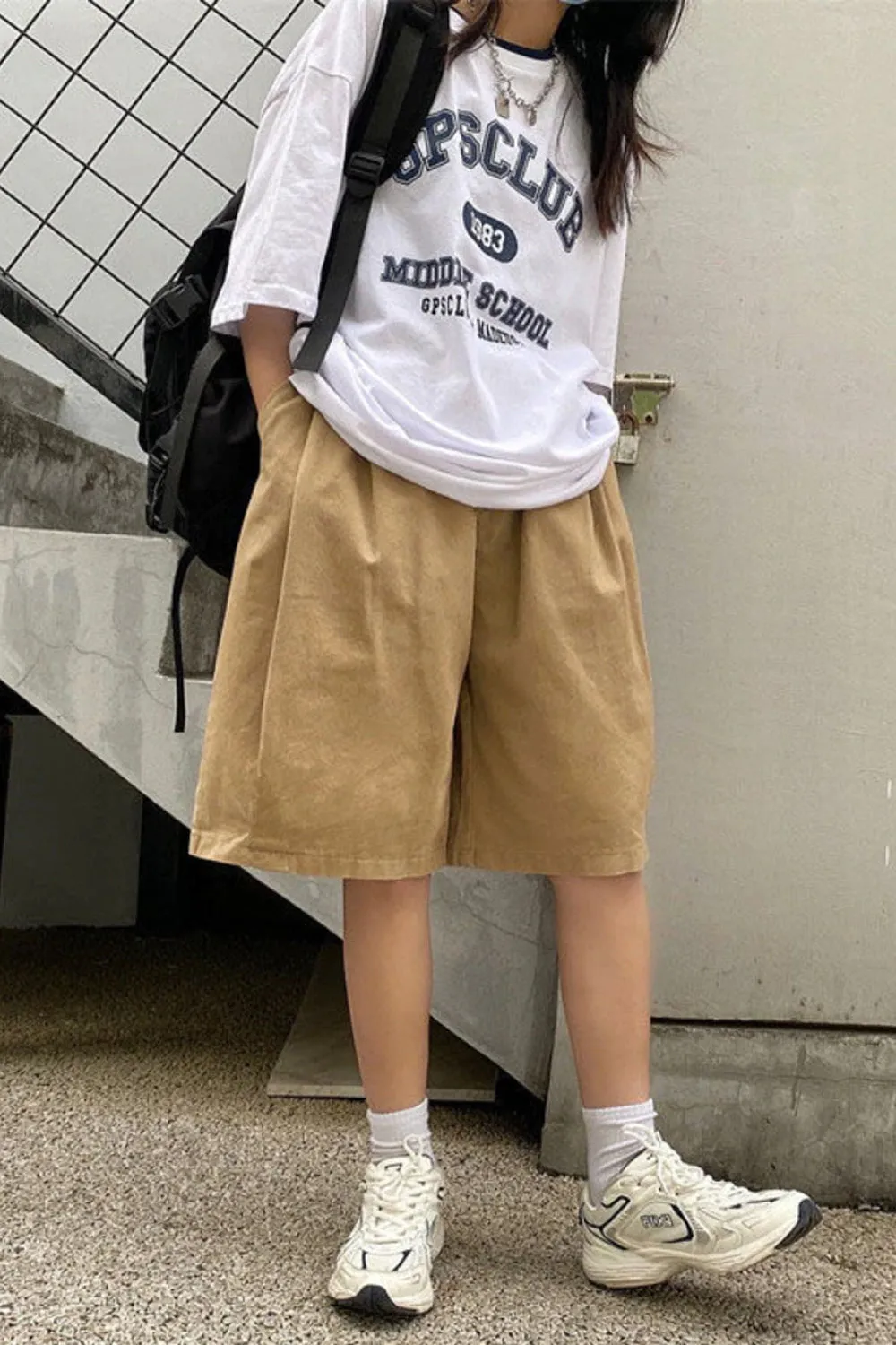Wide Leg Knee Length Shorts Pants
