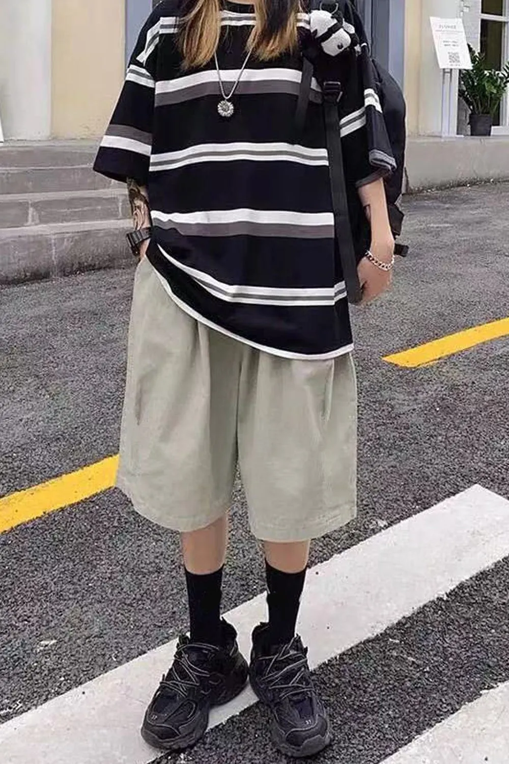 Wide Leg Knee Length Shorts Pants