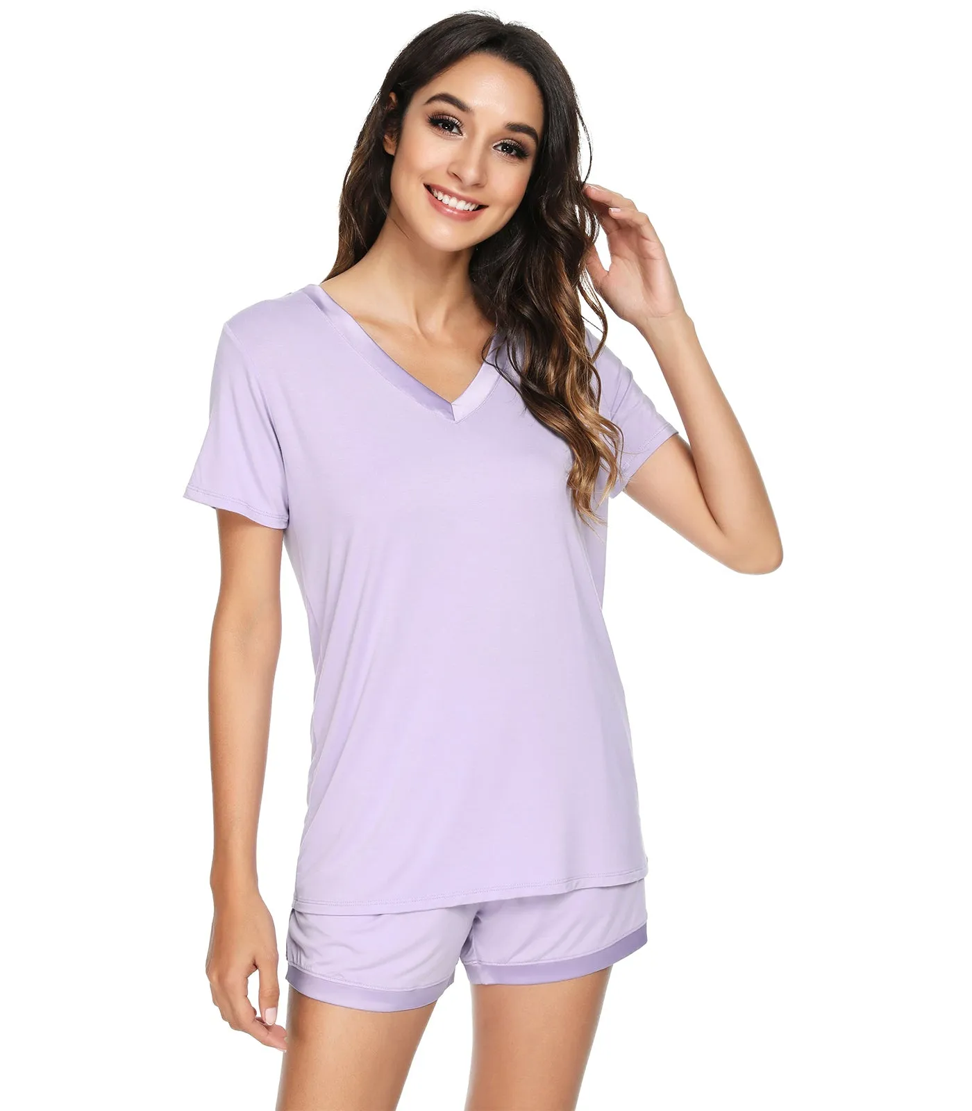 WiWi Womens  Soft Bamboo Pajamas Set