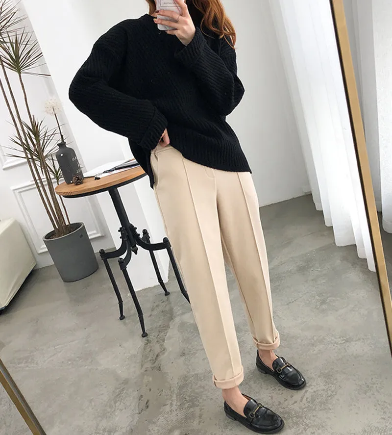 Wool Thicken Style Pencil Long Pants