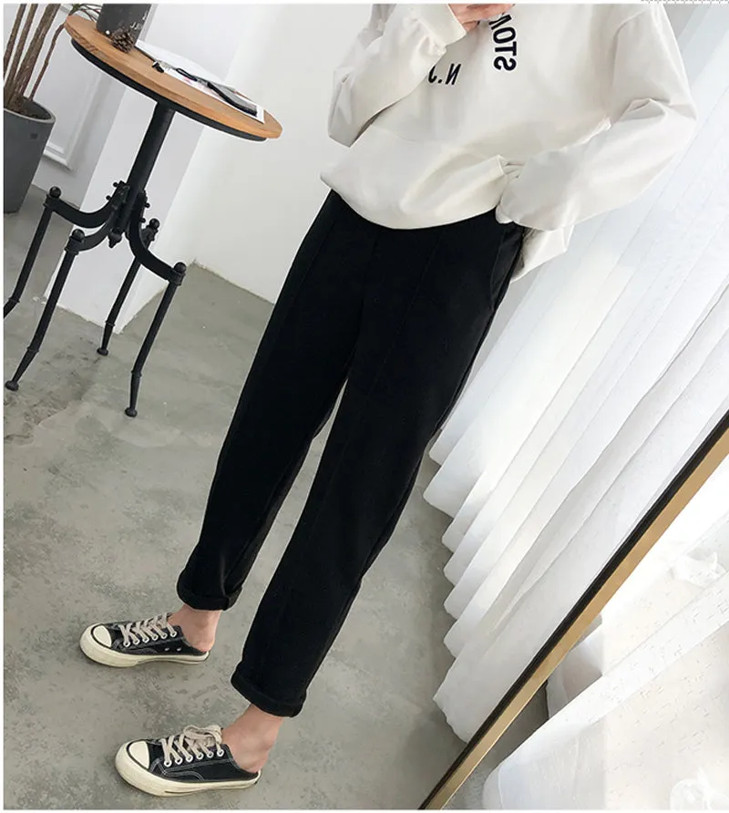 Wool Thicken Style Pencil Long Pants