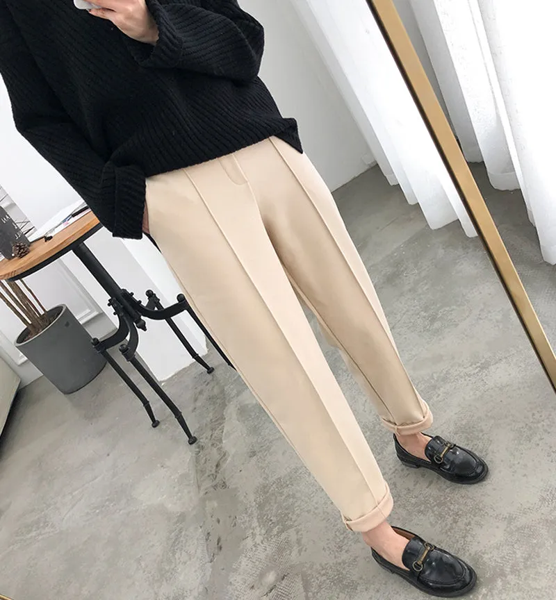 Wool Thicken Style Pencil Long Pants