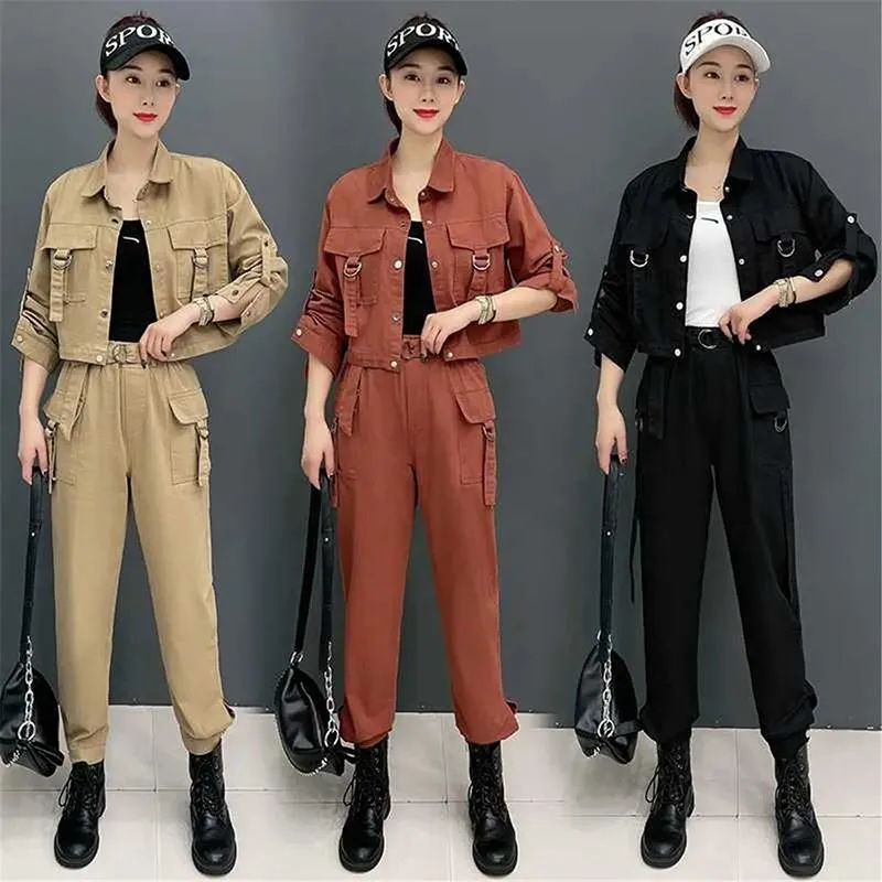 Workwear Suit Women Spring  Autumn Casual Fashion Professional Two-piece Trousers