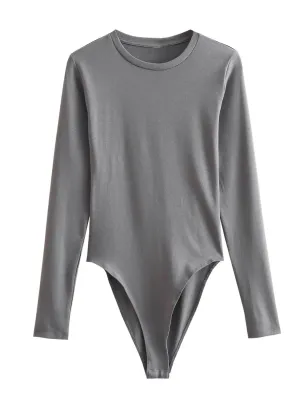 XNWMNZ Women's Fashion Long-Sleeved Modal Bodysuit