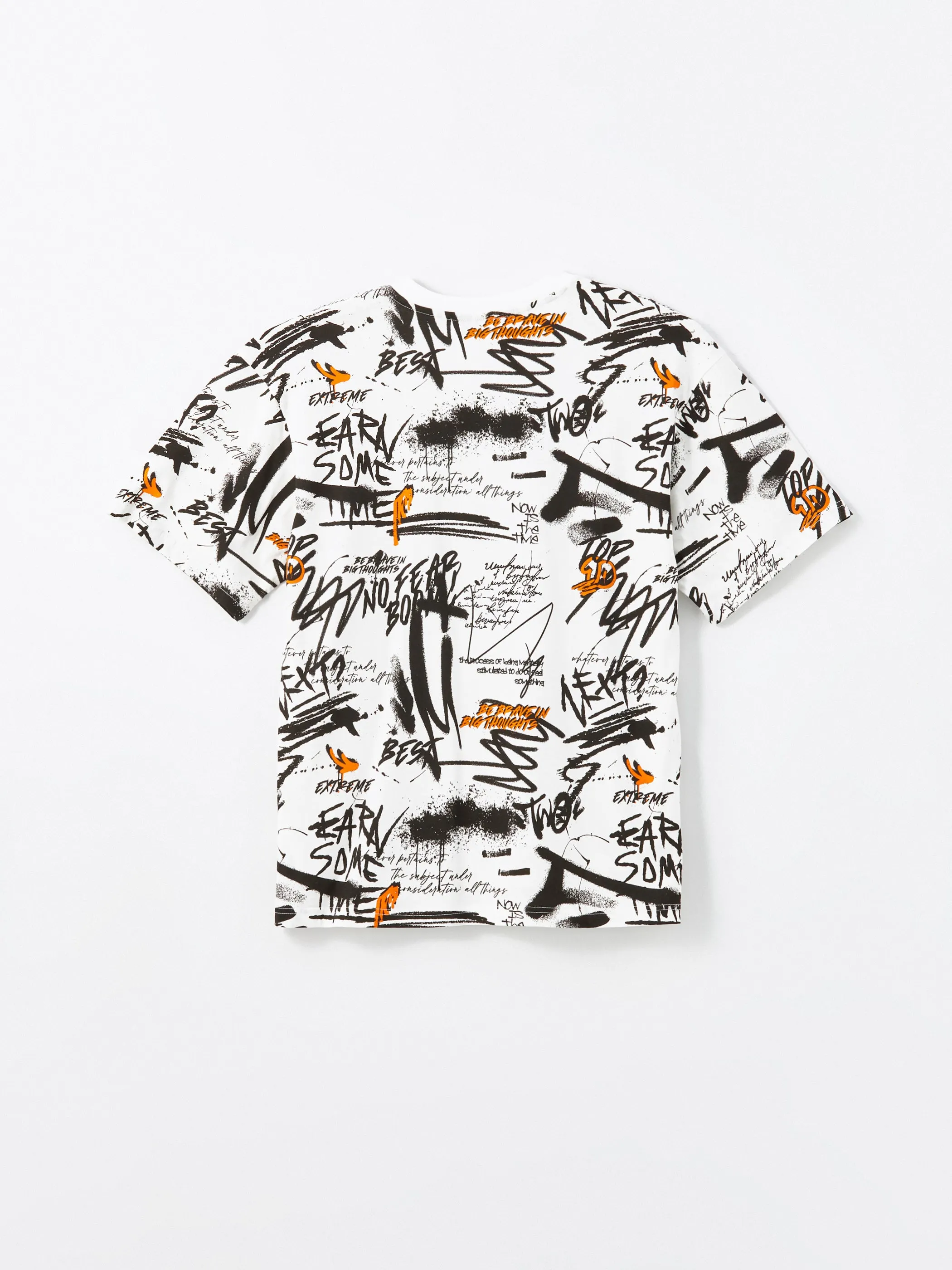 Xside- Crew Neck Short Sleeve Printed Combed Cotton Men T-Shirt