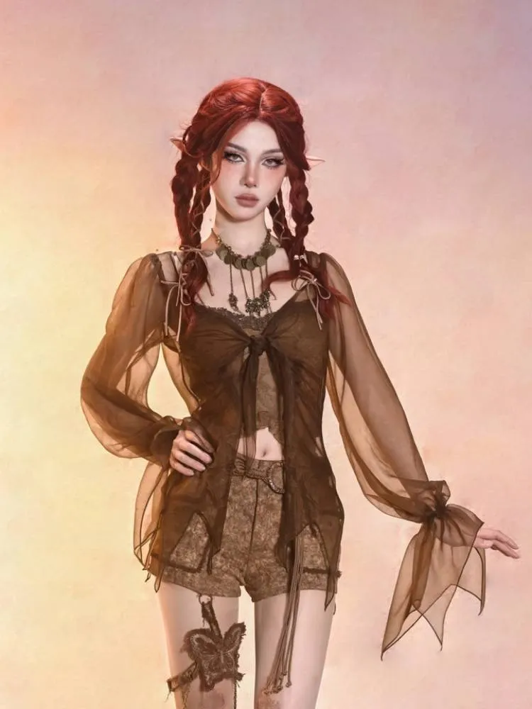 y2k hot girl thin cardigan