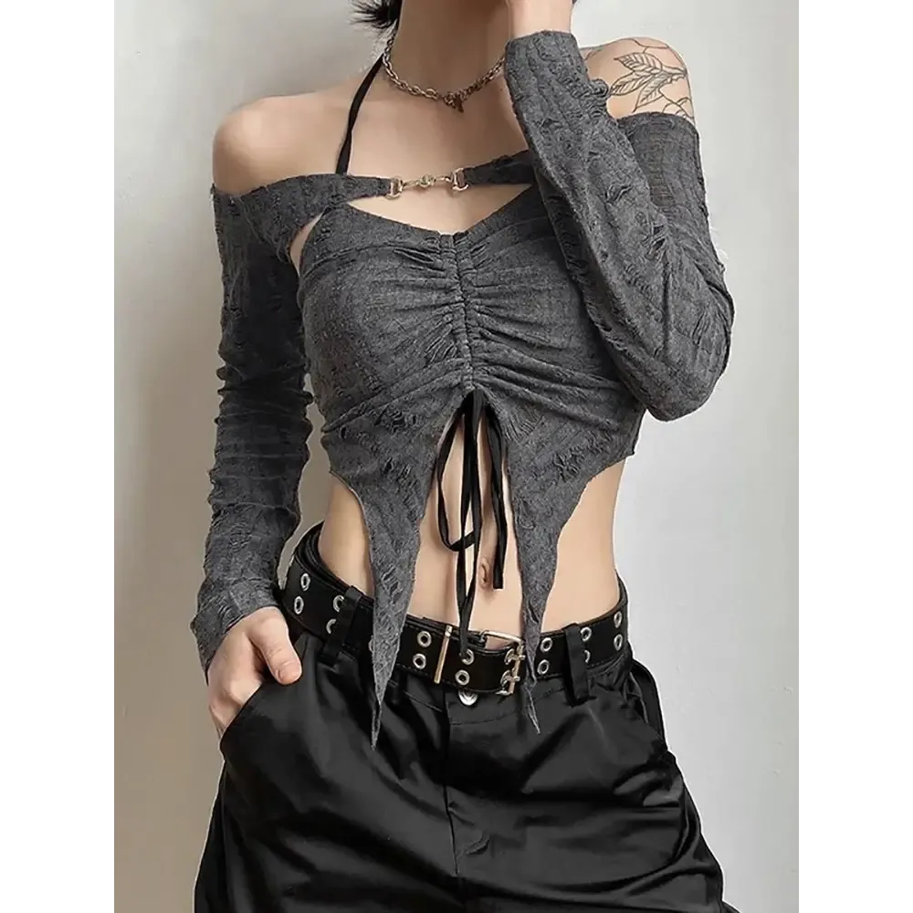 Y2K Style Acubi Full Zip Jacket for Women in Solid Colors