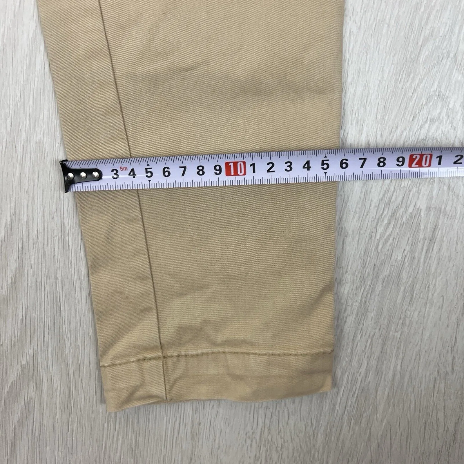 Zara Man Mens Beige Slim Chinos Size 31 'Break' Premium Wash Pants