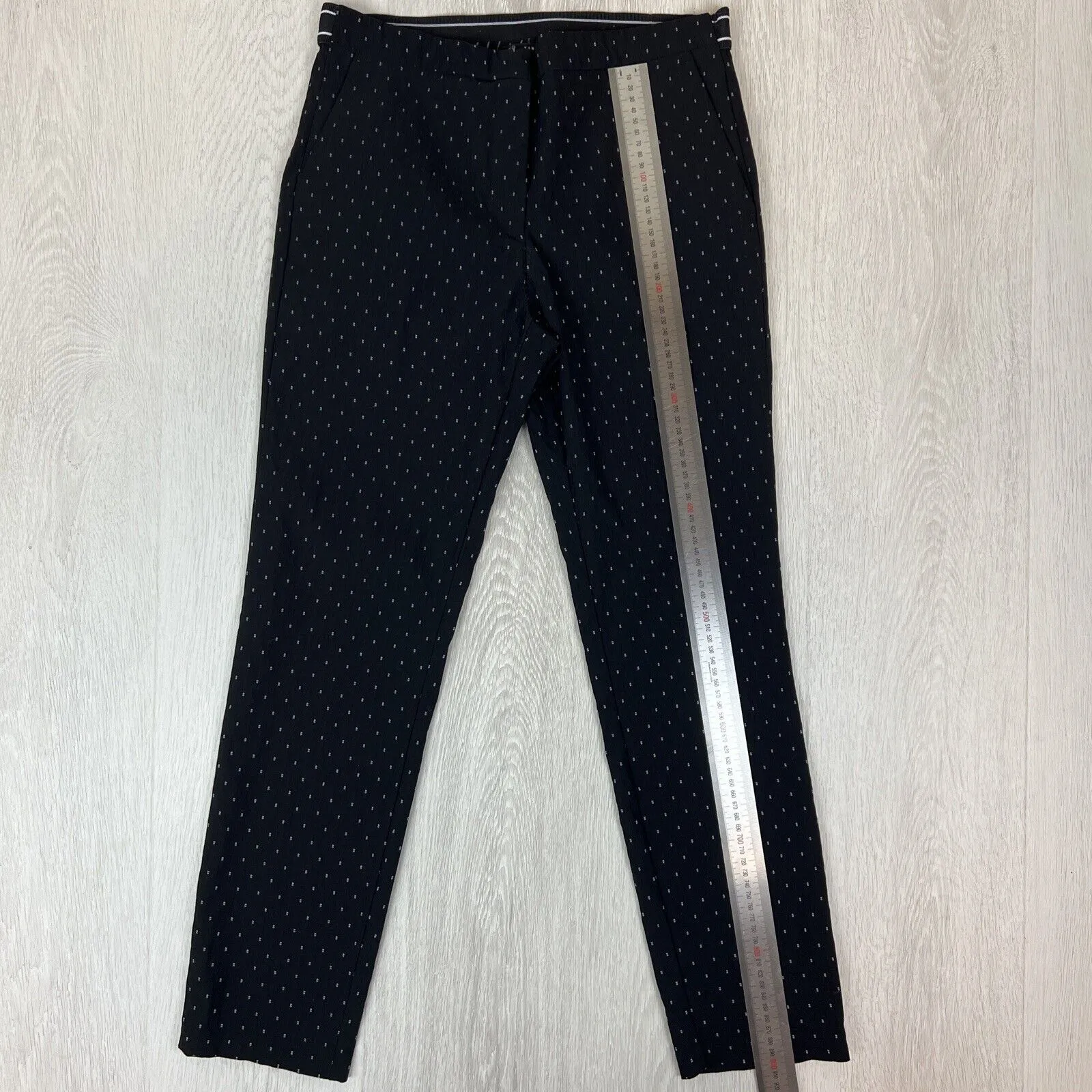 Zara Womens Black Cropped Dress Pants Size Large