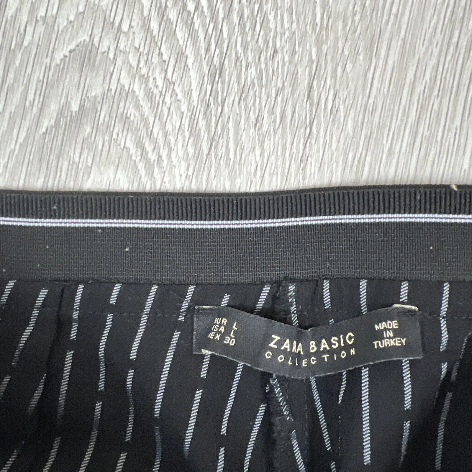 Zara Womens Black Cropped Dress Pants Size Large